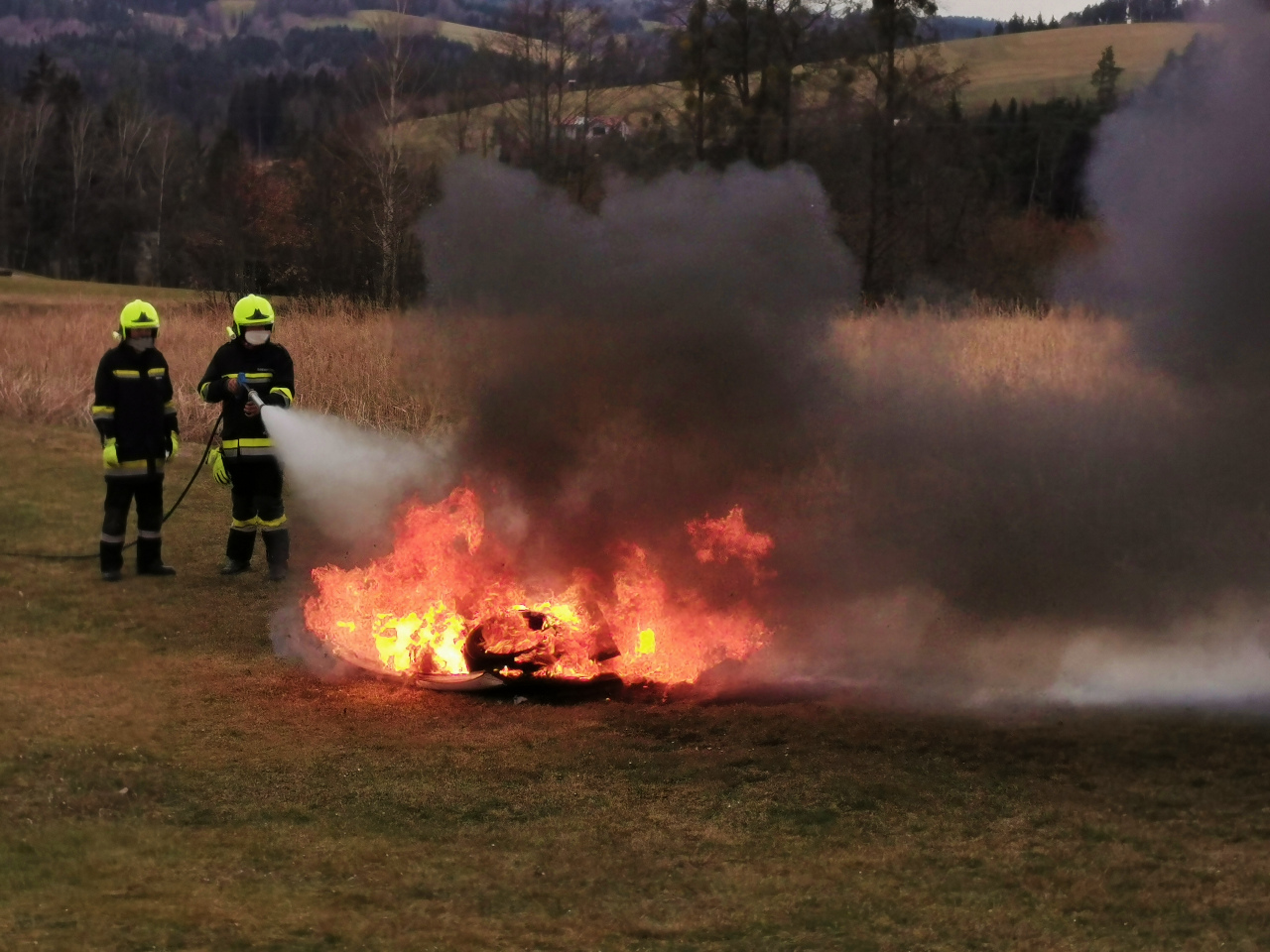 Brand eines Traktors in Fürling